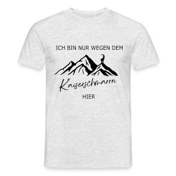 I'm only here for the Kaiserschmarrn - Men's T-Shirt - heather grey - Front - AI Model Male 178 dark (178cm)