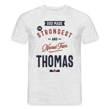 Thomas - Men's T-Shirt - heather grey - Front - AI Model Male 178 dark (178cm)