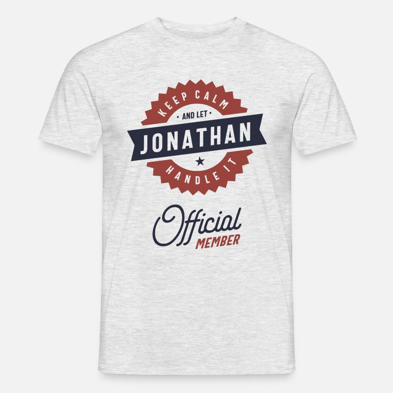 Bleib ruhig Jonathan - Männer T-Shirt - Grau meliert