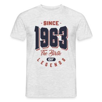 Born in 1963 Birthday - Men's T-Shirt - heather grey - Front - AI Model Male 178 dark (178cm)