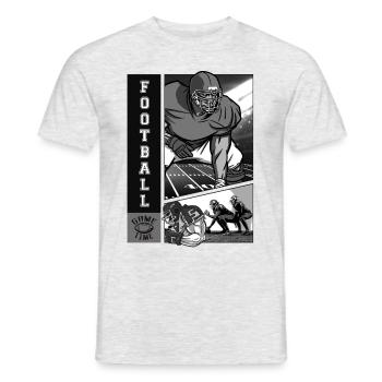 American Football - Cheerleading - Comic Book - Männer T-Shirt - Grau meliert - Vorne - AI Model Male 178 dark (178cm)