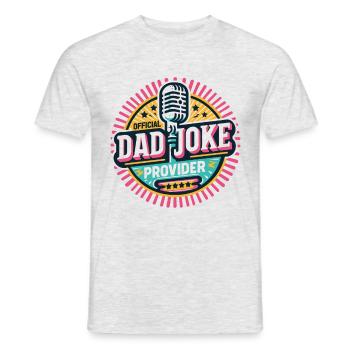 Official Dad Joke Provider - Men's T-Shirt - heather grey - Front - AI Model Male 178 dark (178cm)