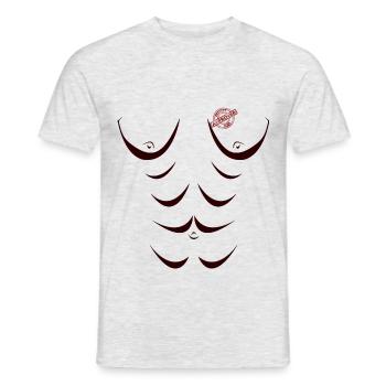 perfect body - T-shirt homme - gris chiné - Devant - AI Model Male 178 dark (178cm)