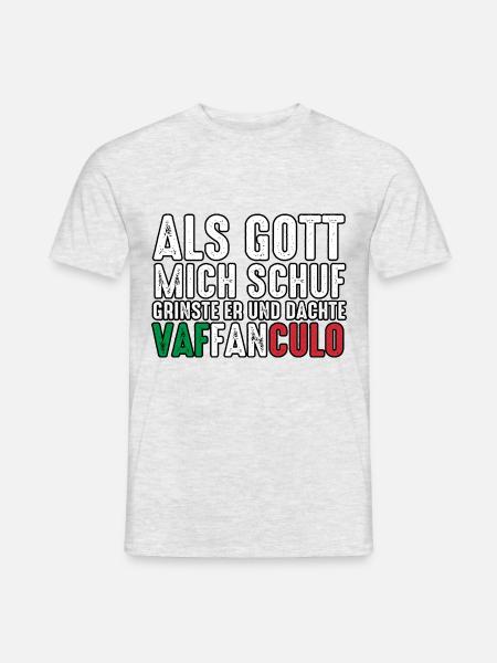 Italien Italiener Vaffanculo - Männer T-Shirt - Grau meliert