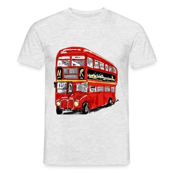 Stoppen Sie den Bus! - Männer T-Shirt - Grau meliert - Vorne - AI Model Male 178 dark (178cm)