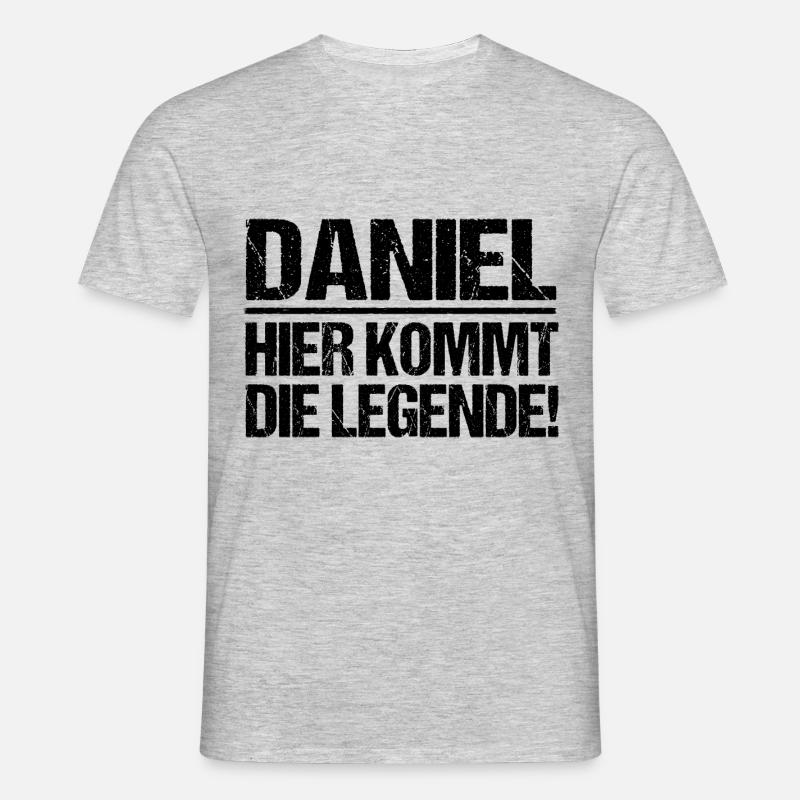 Vorname Daniel - Männer T-Shirt - Grau meliert