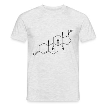 Testosteron Strukturformel - schwarz - Männer T-Shirt - Grau meliert - Vorne - AI Model Male 178 dark (178cm)