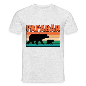 Papa Père - T-shirt homme - gris chiné - Devant - AI Model Male 178 dark (178cm)