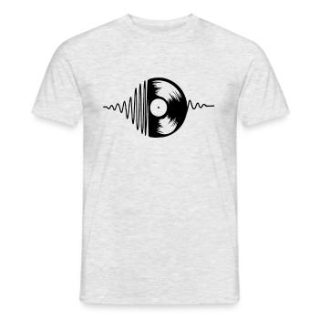 Musique Disque vinyle Musicien Musique - T-shirt homme - gris chiné - Devant - AI Model Male 178 dark (178cm)