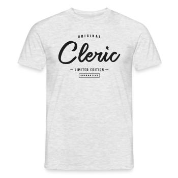 Cleric Funny Job Title Profession Birthday Worker - Men's T-Shirt - heather grey - Front - AI Model Male 178 dark (178cm)