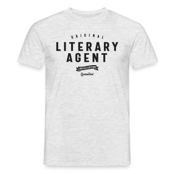Literary Agent Funny Job Title Profession - Men's T-Shirt - heather grey - Front - AI Model Male 178 dark (178cm)