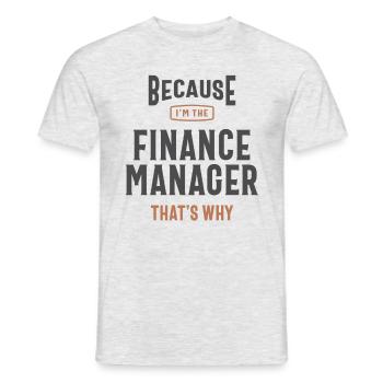 Finance Manager Job Occupation - Men's T-Shirt - heather grey - Front - AI Model Male 178 dark (178cm)