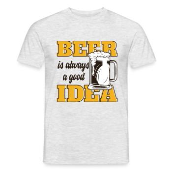 Bier - Männer T-Shirt - Grau meliert - Vorne - AI Model Male 178 dark (178cm)
