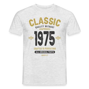 Classic 1975 - 47ème anniversaire Retro Vintage - T-shirt homme - gris chiné - Devant - AI Model Male 178 dark (178cm)