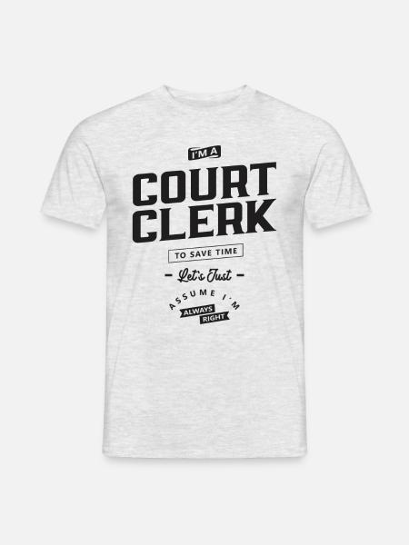 Gerichtsschreiber Lustige Berufsbezeichnung - Männer T-Shirt - Grau meliert
