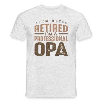 Je ne suis pas à la retraite Je suis un professionnel Opa - T-shirt homme - gris chiné - Devant - AI Model Male 178 dark (178cm)