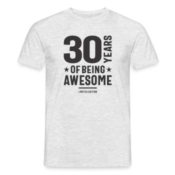 30 ans d’être génial 30e anniversaire - T-shirt homme - gris chiné - Devant - AI Model Male 178 dark (178cm)