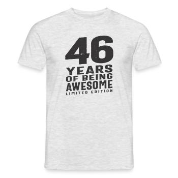 46 Jahre Awesome 46. Geburtstag - Männer T-Shirt - Grau meliert - Vorne - AI Model Male 178 dark (178cm)