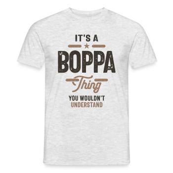 Mens It's a Boppa Thing Funny Dad Grandpa - Men's T-Shirt - heather grey - Front - AI Model Male 178 dark (178cm)