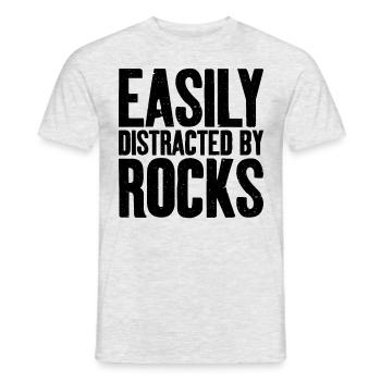 Slightly distracted by rocks Egyptian - Men's T-Shirt - heather grey - Front - AI Model Male 178 dark (178cm)