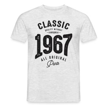 Classique 1967 - 55e anniversaire - T-shirt homme - gris chiné - Devant - AI Model Male 178 dark (178cm)