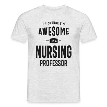Großartig, ich bin Pflegeprofessorin - Männer T-Shirt - Grau meliert - Vorne - AI Model Male 178 dark (178cm)