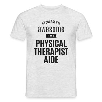 Großartig, ich bin ein Physiotherapeut Helfer - Männer T-Shirt - Grau meliert - Vorne - AI Model Male 178 dark (178cm)
