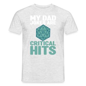 Pen and Paper for RPG Gaming Father - Men's T-Shirt - heather grey - Front - AI Model Male 178 dark (178cm)