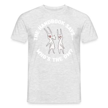 Pen and Paper for RPG Gaming Father - Men's T-Shirt - heather grey - Front - AI Model Male 178 dark (178cm)