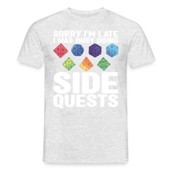 Pen and Paper Für RPG Gaming Vater - Männer T-Shirt - Grau meliert - Vorne - AI Model Male 178 dark (178cm)