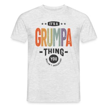 Mens c’est un truc de grumpa drôle papa grand-père - T-shirt homme - gris chiné - Devant - AI Model Male 178 dark (178cm)