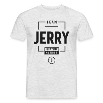 Team Jerry Lifetime Member - Men's T-Shirt - heather grey - Front - AI Model Male 178 dark (178cm)