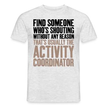 Usually activity coordinator - Men's T-Shirt - heather grey - Front - AI Model Male 178 dark (178cm)