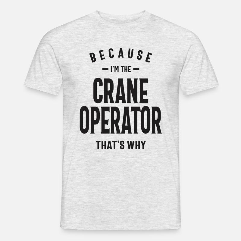 Berufsbezeichnung Kranführer Beruf - Männer T-Shirt - Grau meliert