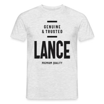 Benutzerdefinierter Name der Lanze - Männer T-Shirt - Grau meliert - Vorne - AI Model Male 178 dark (178cm)