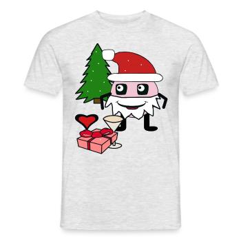Noël Avent Saint-Nicolas Père Noël enfants - T-shirt homme - gris chiné - Devant - AI Model Male 178 dark (178cm)