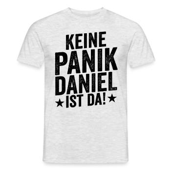 First name Daniel - Men's T-Shirt - heather grey - Front - AI Model Male 178 dark (178cm)