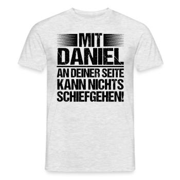 First name Daniel - Men's T-Shirt - heather grey - Front - AI Model Male 178 dark (178cm)