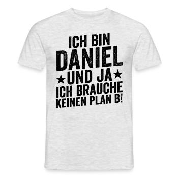 First name Daniel - Men's T-Shirt - heather grey - Front - AI Model Male 178 dark (178cm)