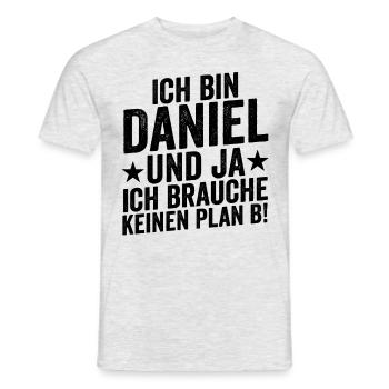 First name Daniel - Men's T-Shirt - heather grey - Front - AI Model Male 178 dark (178cm)