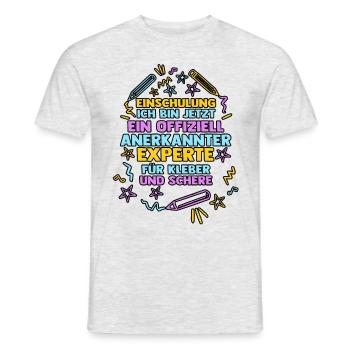 Jeunes quittant les garderies pour la rentrée scolaire Inscription des enfants à l’école - T-shirt homme - gris chiné - Devant - AI Model Male 178 dark (178cm)