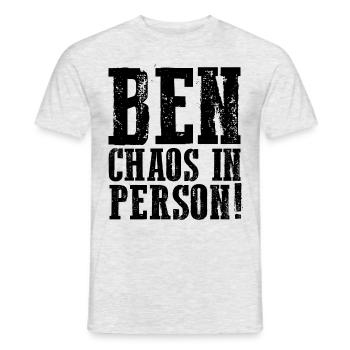 Vorname Ben - Männer T-Shirt - Grau meliert - Vorne - AI Model Male 178 dark (178cm)