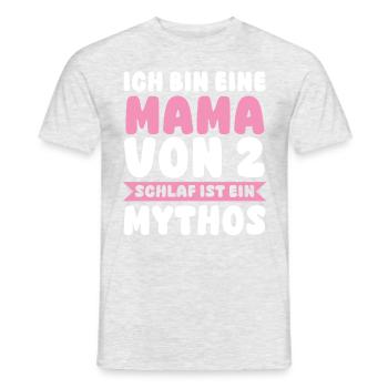 Mom of 2 children - Men's T-Shirt - heather grey - Front - AI Model Male 178 dark (178cm)