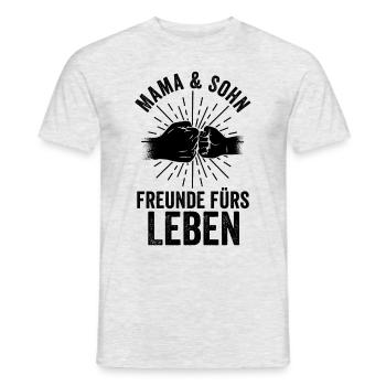 Mère, mère et fils - T-shirt homme - gris chiné - Devant - AI Model Male 178 dark (178cm)