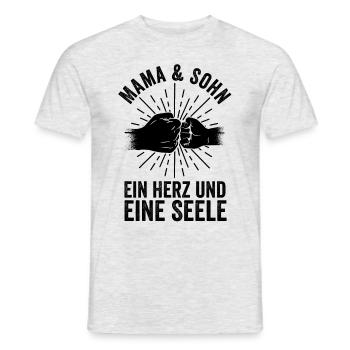 Mère, mère et fils - T-shirt homme - gris chiné - Devant - AI Model Male 178 dark (178cm)