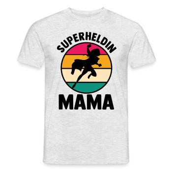 Maman Super-héroïne Maman - T-shirt homme - gris chiné - Devant - AI Model Male 178 dark (178cm)