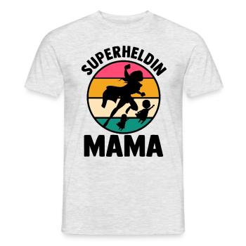 Maman Super-héroïne Maman - T-shirt homme - gris chiné - Devant - AI Model Male 178 dark (178cm)