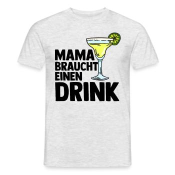 Mom Drink Celebrate Booze Mom - Men's T-Shirt - heather grey - Front - AI Model Male 178 dark (178cm)