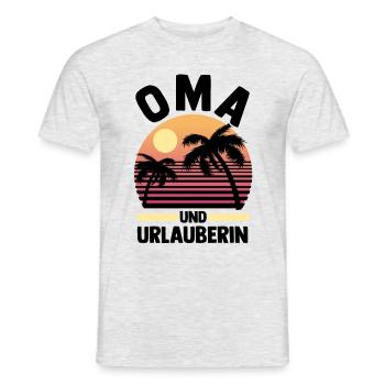 Vacancier Grand-mère Mamie - T-shirt homme - gris chiné - Devant - AI Model Male 178 dark (178cm)