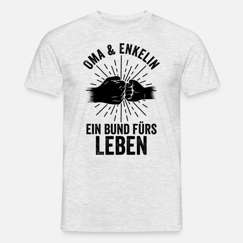Großmutter Enkelin Oma - Männer T-Shirt - Grau meliert